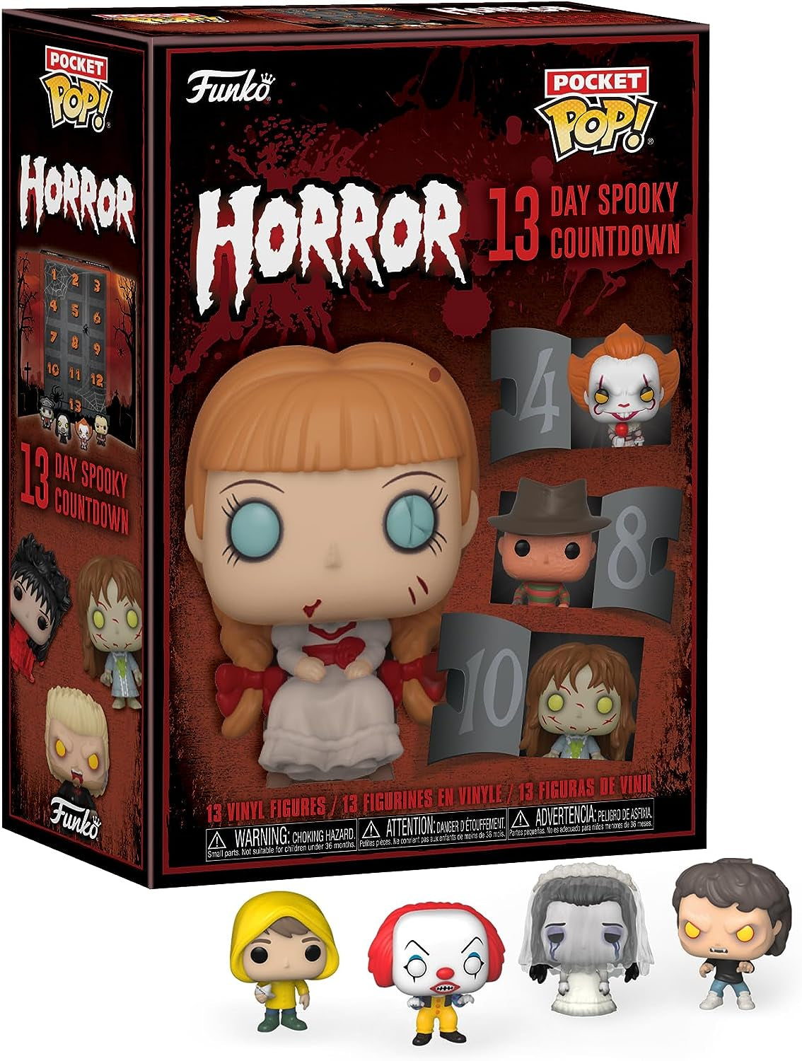 Pop! Advent Calendar - Horror 13 Day Spooky Countdown 2023, 13 Pocket Pop! Vinyl Figures