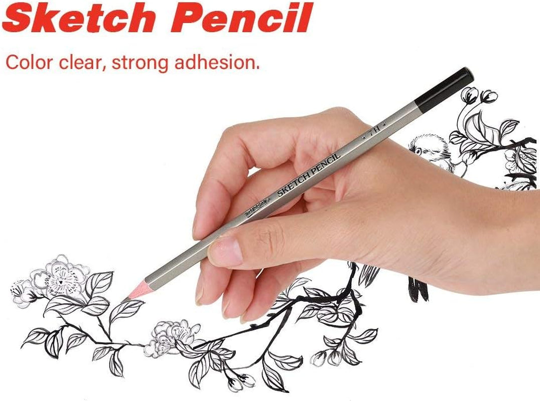 24Pcs Drawing Pencils Set, Sketch Art Graphite Drawing Pencil 9H 8H 7H 6H 5H 4H 3H 2H H HB F B 2B 3B 4B 5B 6B 7B 8B 9B 10B 11B 12B 14B