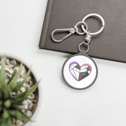 Chrome Heart 3D Keyring Tag | Reflective Silver Accessory for Bags & Keys | Valentine, Galentine & BFF Gift | Y2K Aesthetic
