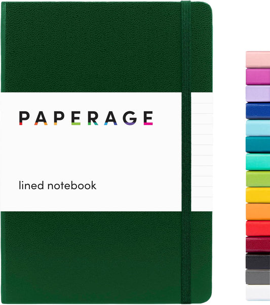 Lined Journal Notebook, (Dark Green), 160 Pages, Medium 5.7 Inches X 8 Inches - 100 Gsm Thick Paper, Hardcover