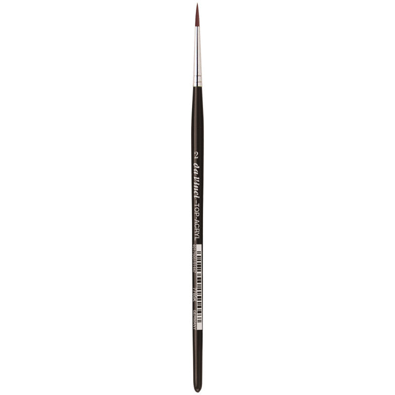 TOP-ACRYL Red-Brown Brush, Synthetic, Acrylic & Oil, Round, Series 7785K, Size 2