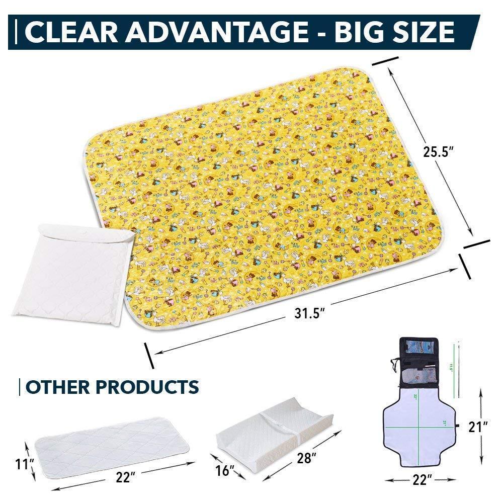 Portable Changing Pad for Home & Travel – Waterproof Reusable Extra Large Size