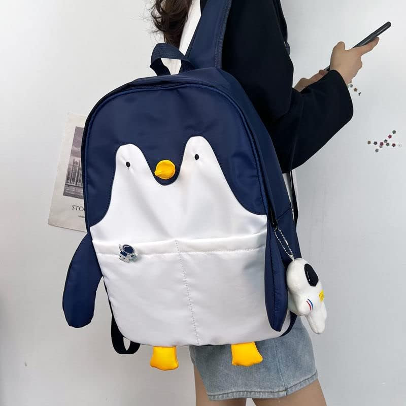 Kawaii Frog Large Novelty Backpack Girl Boy Teen Cute Fuuny Panda Animal High School Backpack Laptop Waterproof Bookbag (White)