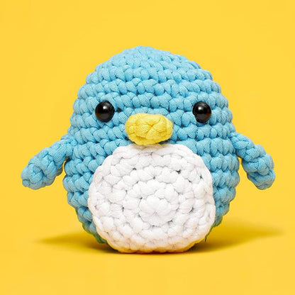 Beginners Crochet Kit with Easy Peasy Yarn as Seen on Shark Tank - with Step-By-Step Video Tutorials - Pierre the Penguin