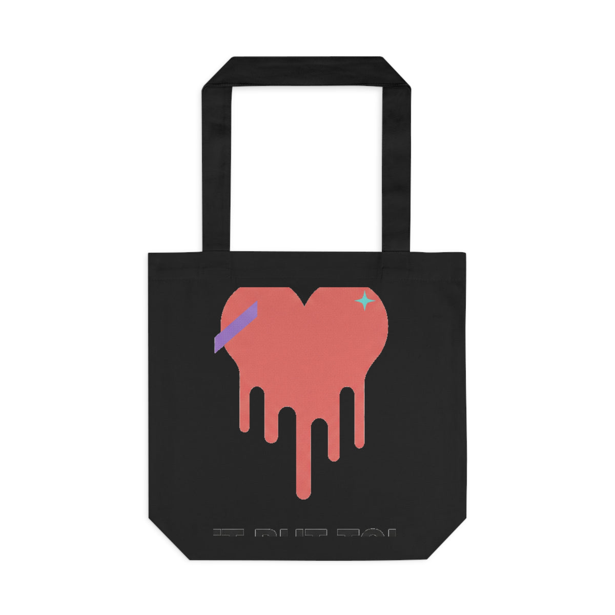 Melting Heart Drip Gradient | Cotton Tote Bag for Everyday Carry | Valentine & Galentine Gift for Her | Y2K Aesthetic