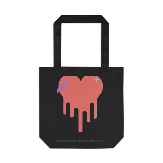 Melting Heart Drip Gradient | Cotton Tote Bag for Everyday Carry | Valentine & Galentine Gift for Her | Y2K Aesthetic