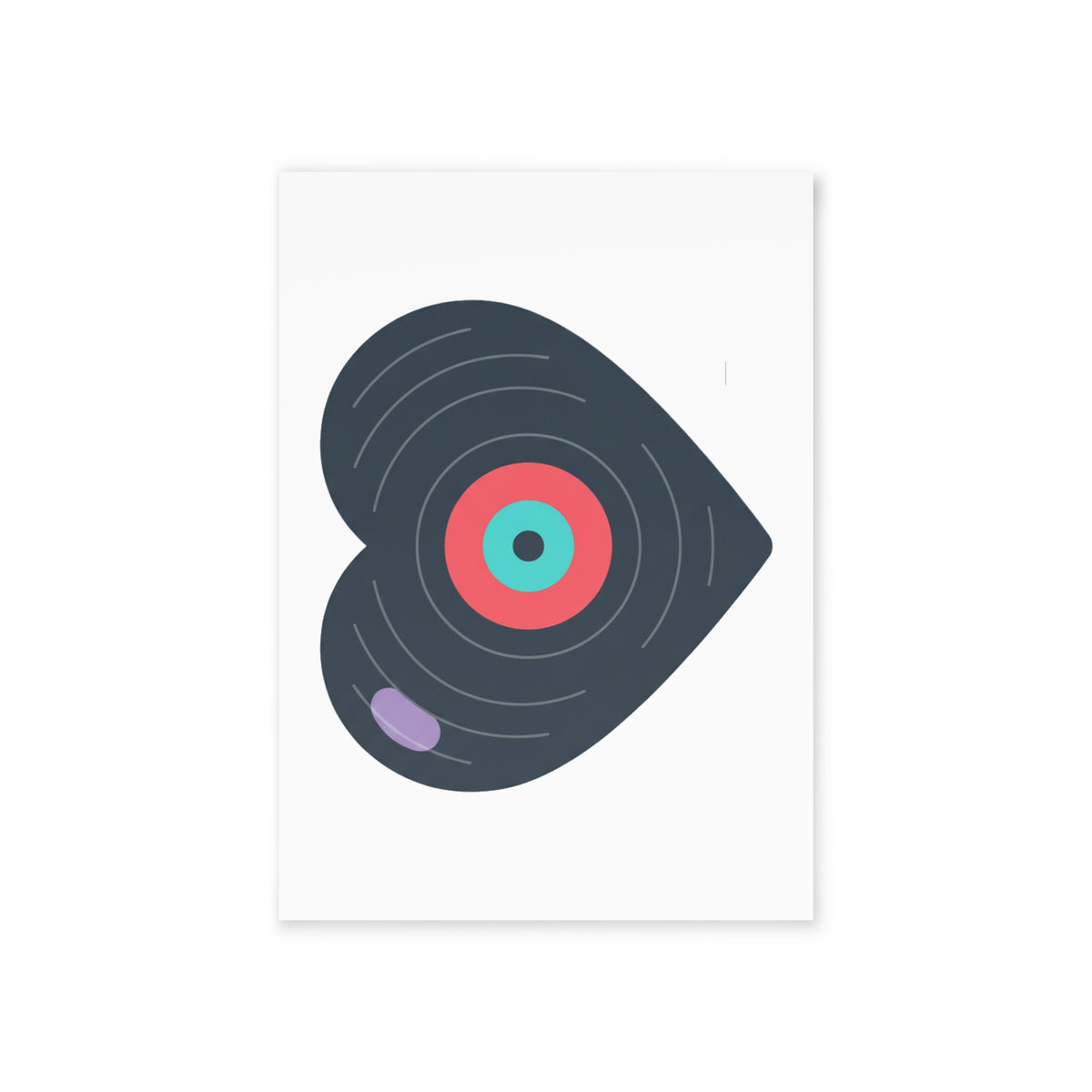 Vinyl Record Heart Card | Valentine Holiday Greeting Card for Music Lovers | Galentine’s, Lover, Friend Gift | Y2K Aesthetic