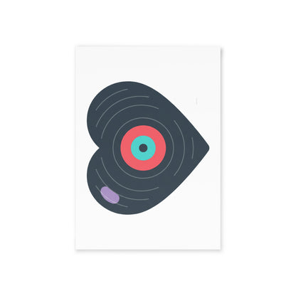 Vinyl Record Heart Card | Valentine Holiday Greeting Card for Music Lovers | Galentine’s, Lover, Friend Gift | Y2K Aesthetic