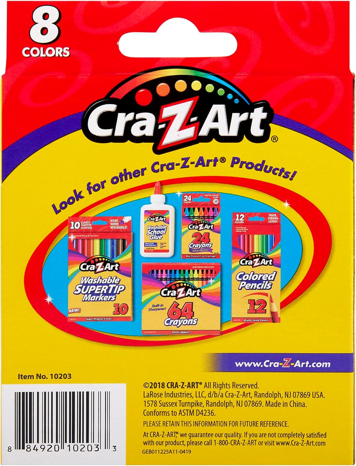 Jumbo Crayons, 8 Assorted Colors, 8/Pack (10203WM48)