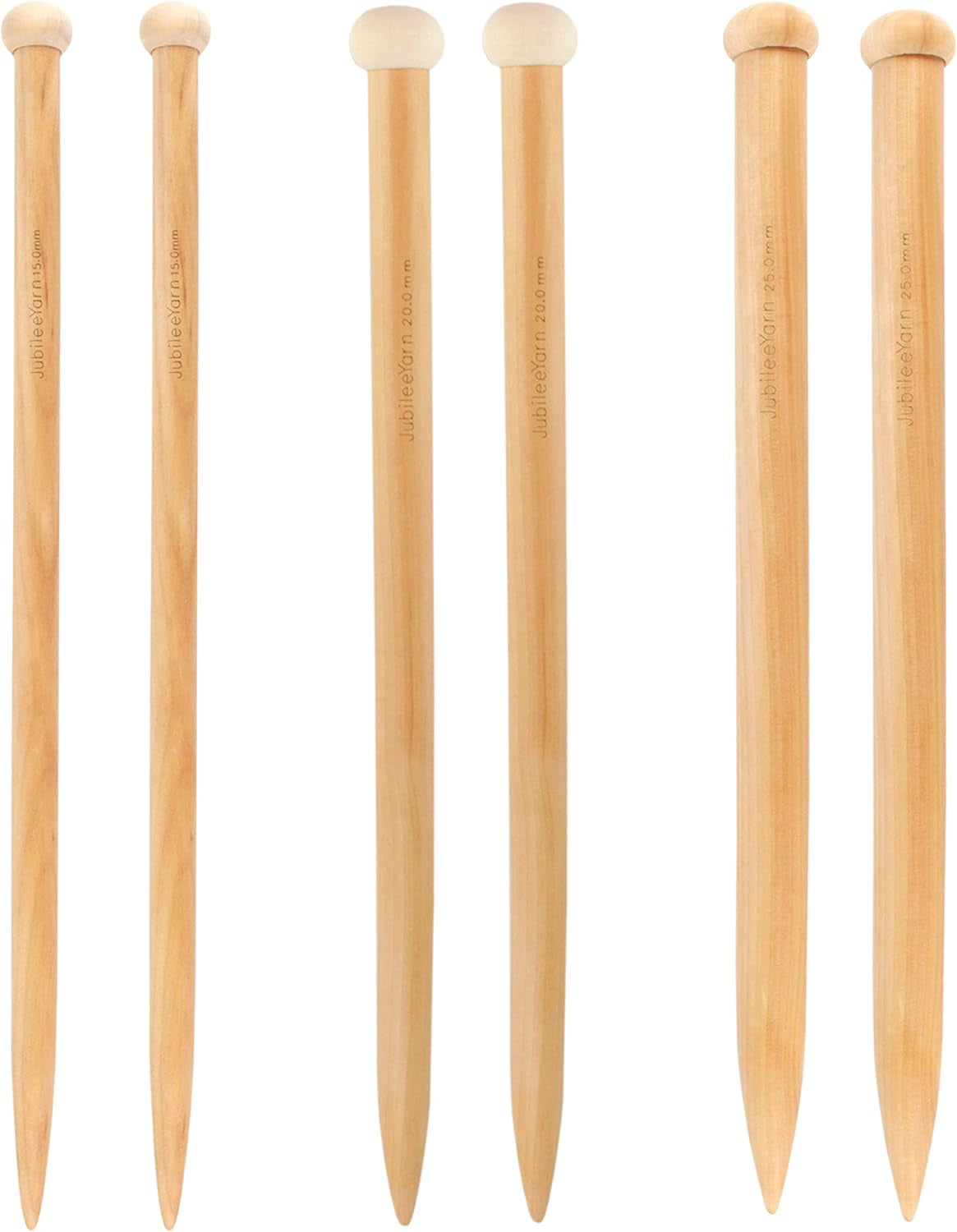 Jubileeyarn Jumbo Bamboo Knitting Needles - US 15 (10Mm) - 16" Long - 1 Pair