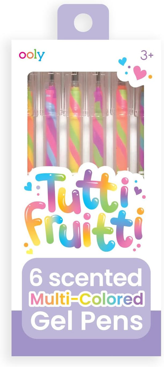 Scented Tutti Fruitti Color Changing Gel Pens Set of 6-1.00Mm NIB, Color Changing as You Write, Pens for Kids, Adults, Art and Stationery Supplies [Tutti Fruitti Color Changing - 6 Pack]