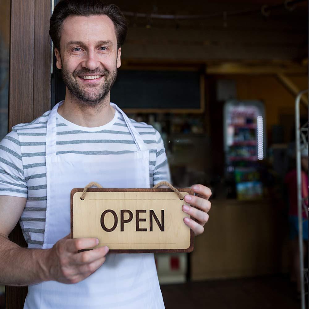 Wooden Open Closed Sign 15х7 Inch   Wooden Rustic Open and Closed Sign for