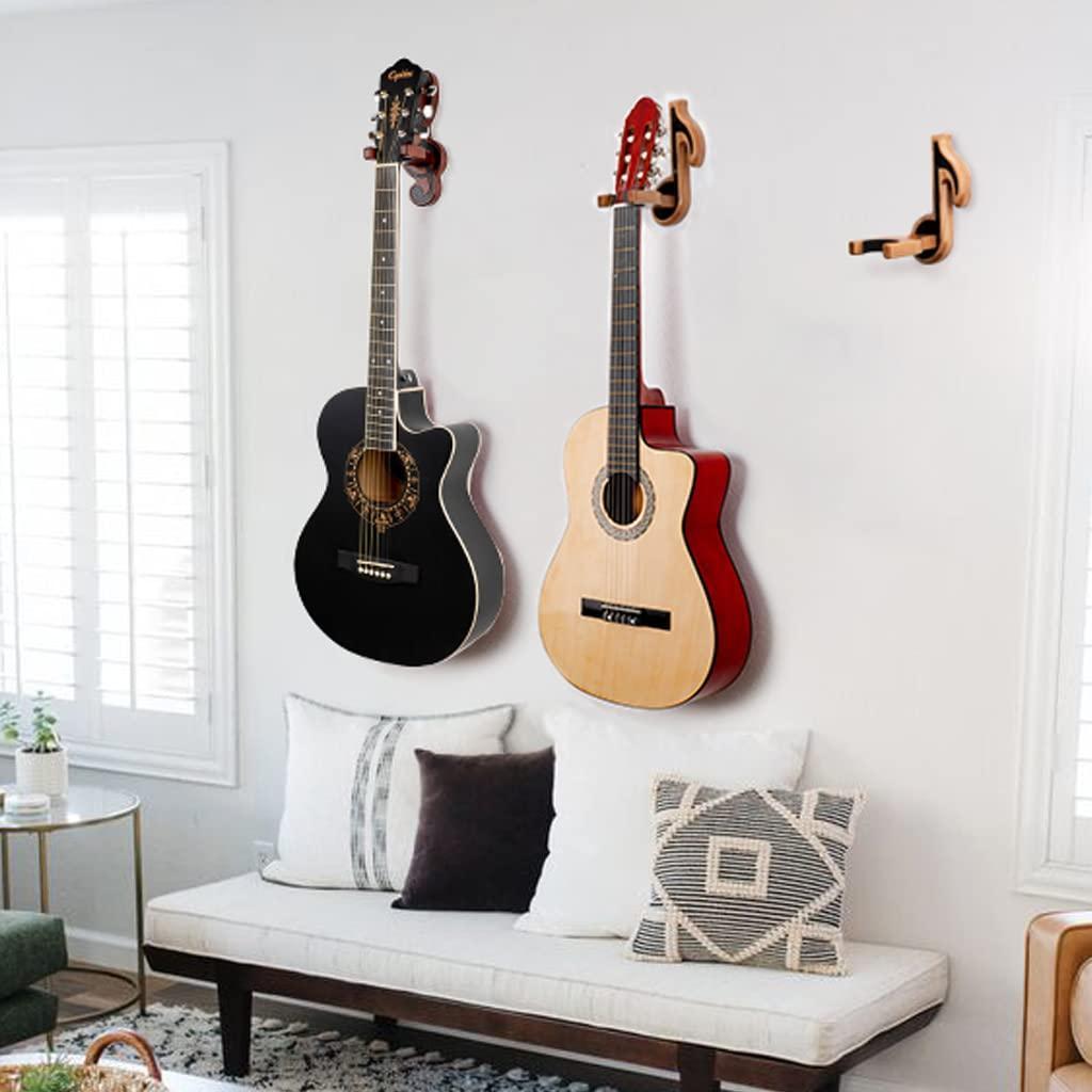 Guitar Holder Wall Mount Ash Wood Wooden Guitar Hanger Hook Stand Rack Guitar