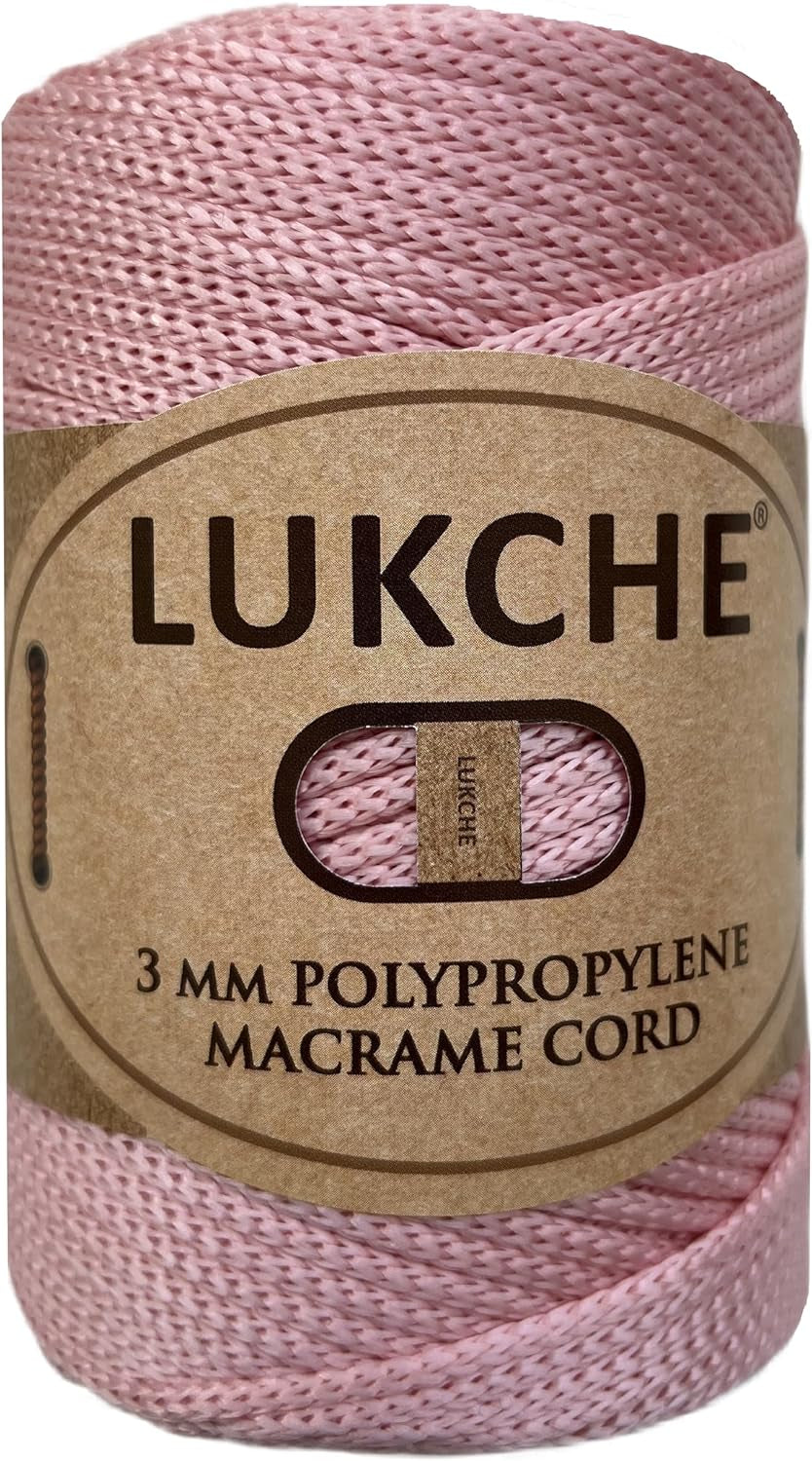 3Mm Premium Polyester Macrame Cord (147 Yards), (8.82 Oz) 100% Polypropylene Macrame Rope, Colorful Yarn Crochet Macrame Bag Craft for Wall Hangers, Bottom Plates, Carpets (Silver 1)