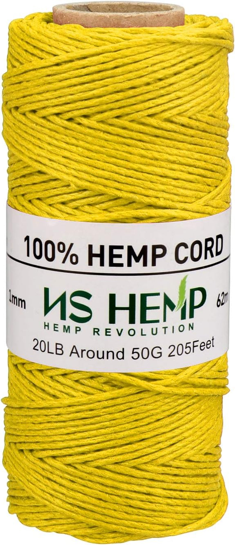 [] 100% Hemp String for Crafts, 205 Feet 1Mm Macrame Cord, Gardening, Craft String, Art. (011 Orange)