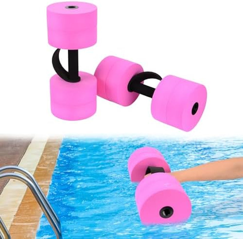 Aquatic Exercise Dumbbells Water Dumbbell Pool Resistance Aquatic Fitness Barbells with 4 High-Density EVA Foam Pool Weights Dumbbells, for Water Aerobics Weight Loss