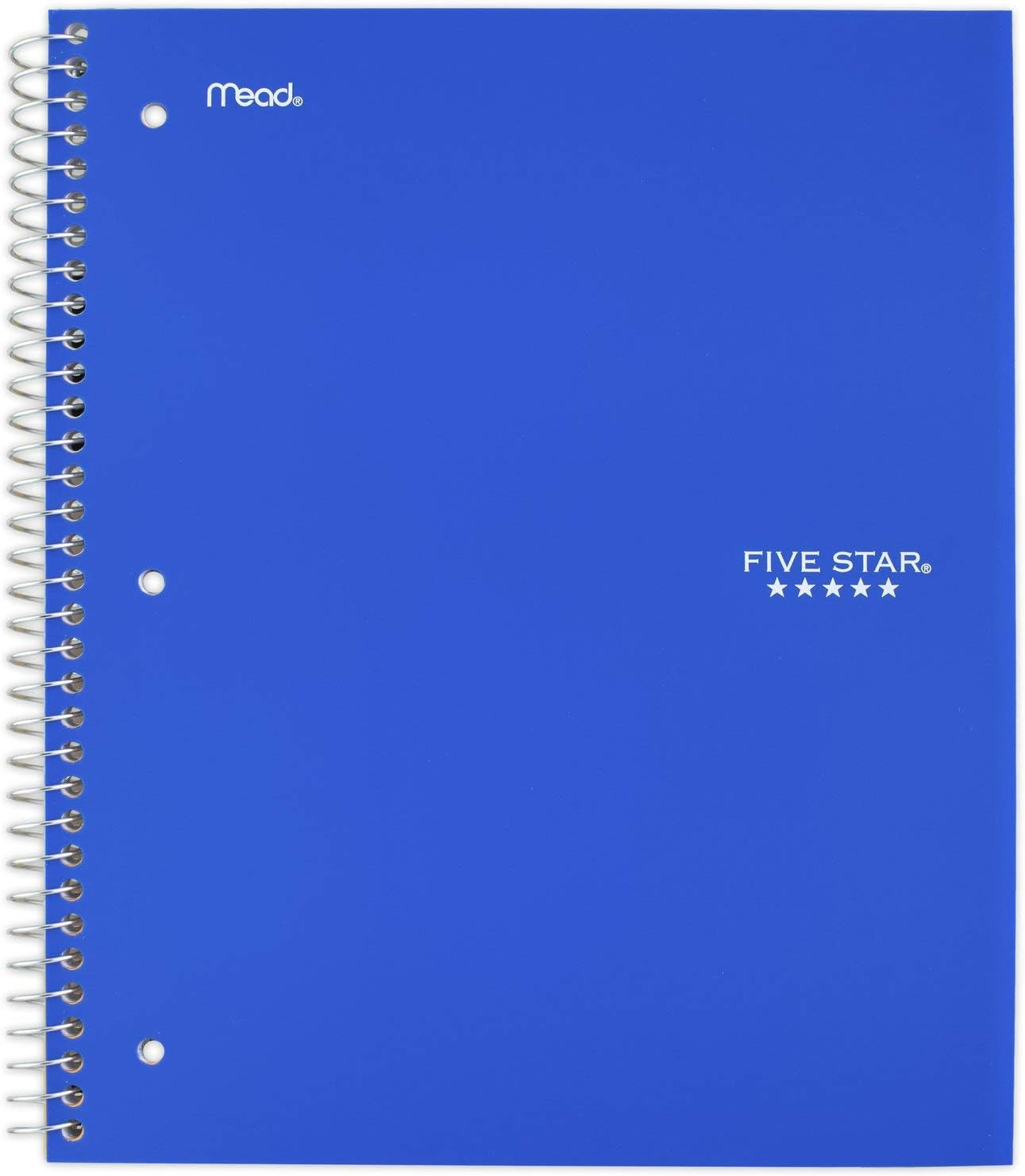 Spiral Notebook, 1 Subject, Wide Ruled Paper, 10-1/2" X 8", 100 Sheets, Assorted Colors, Color Will Vary, Office Product , 1 Count (05200)