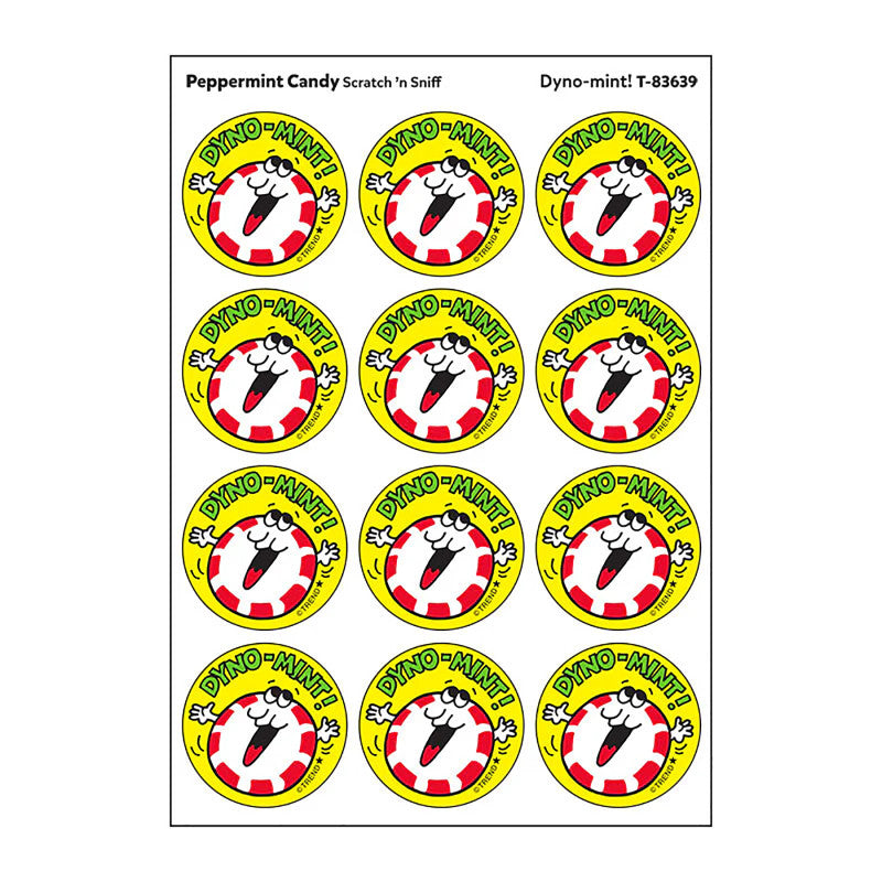 Dyno-mint!/Peppermint Candy scent Retro Scratch 'n Sniff Stinky Stickers®, 24 ct.