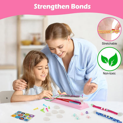 Crafts for Teen Girls Ages 8-12 Year Old Friendship Bracelet Making Kit String Maker for 6 7 8 9 10 11 12 Yr Girls, Best Christmas Birthday Gift Ideas