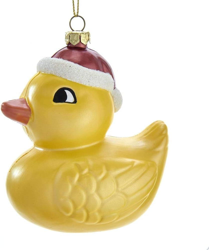 D3677 Yellow Duck Hanging Christmas Ornament, 4.5-Inches Tall