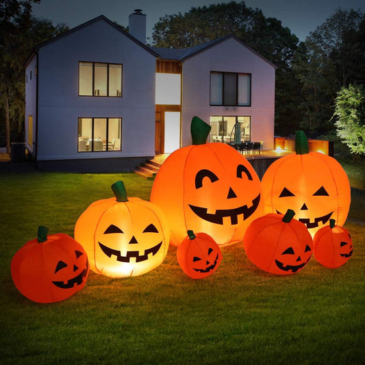 7 Ft Halloween Blow up Inflatable Pumpkin Decoration-Lighted for Home Yard Garden Indoor and Outdoor Halloween Decoration Outdoor