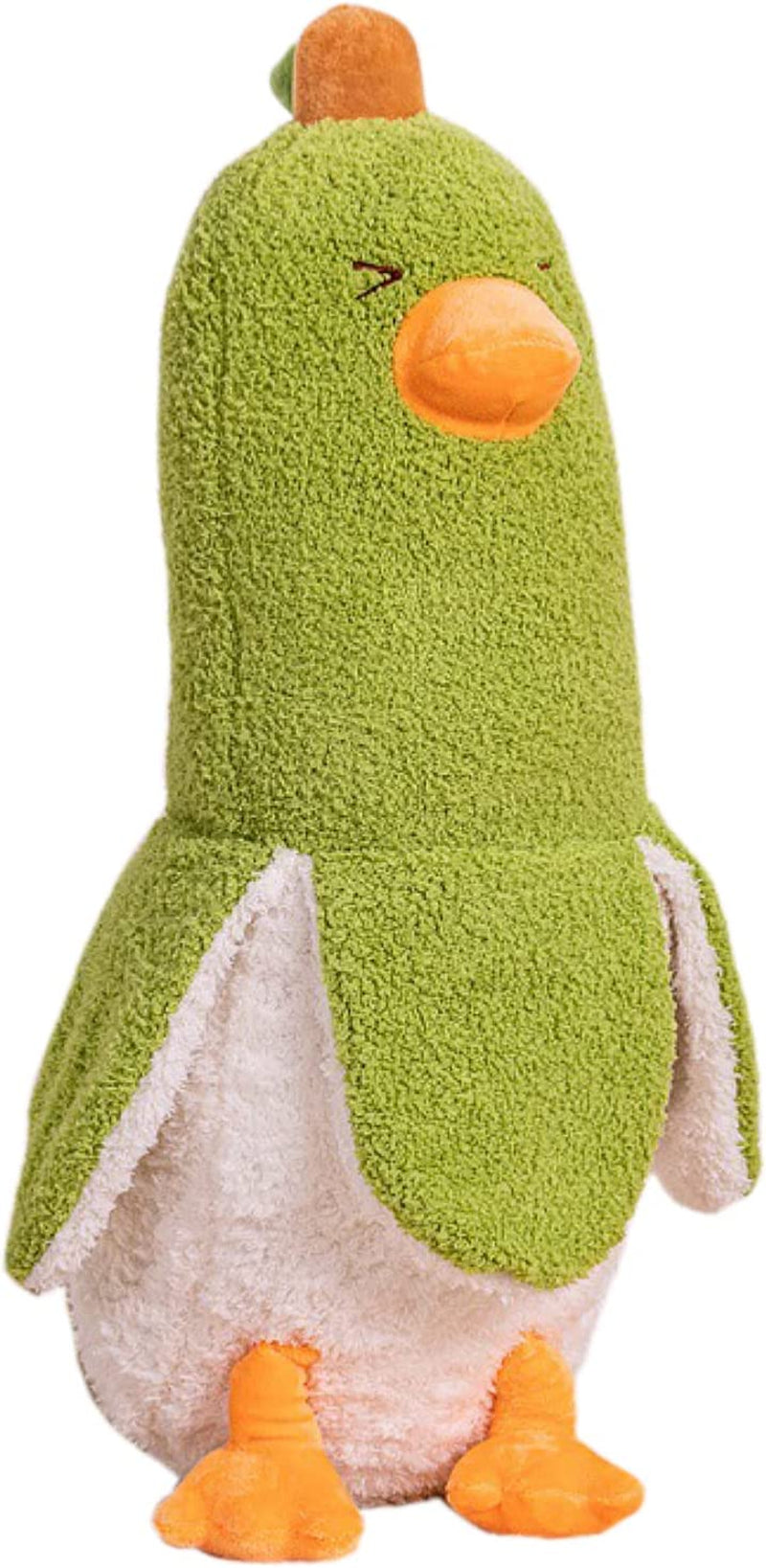 Banana Duck Plush Toy Cute Plushie Hugging Plush Pillow Duck Stuffed Animal for Girls and Boys Green 27.5"