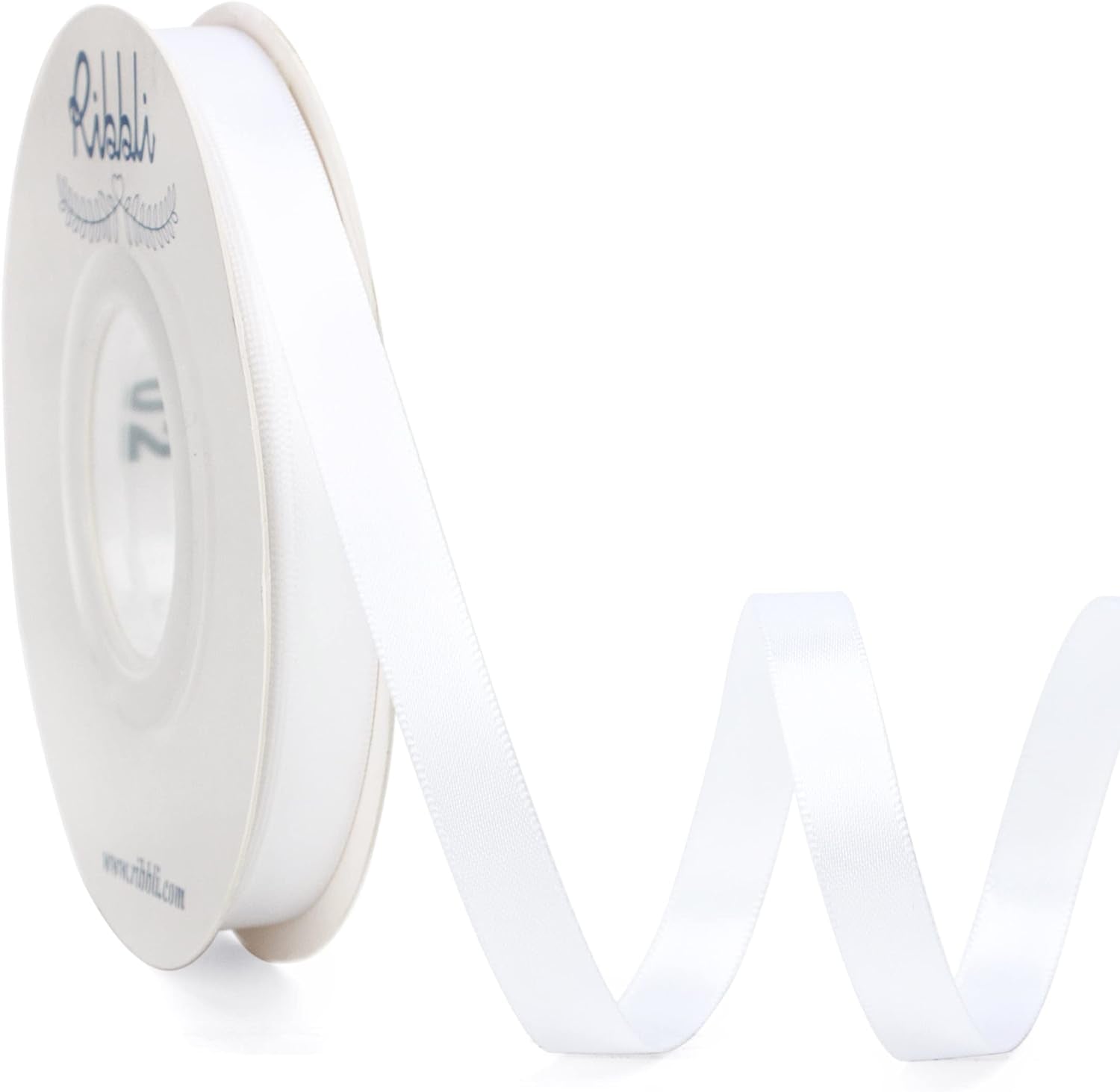 Cream Double Faced Satin Ribbon,1-1/2” X Continuous 25 Yards,Use for Bows Bouquet,Gift Wrapping,Wedding,Floral Arrangement