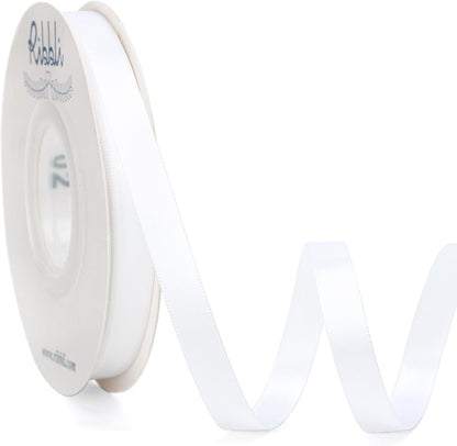 Cream Double Faced Satin Ribbon,1-1/2” X Continuous 25 Yards,Use for Bows Bouquet,Gift Wrapping,Wedding,Floral Arrangement