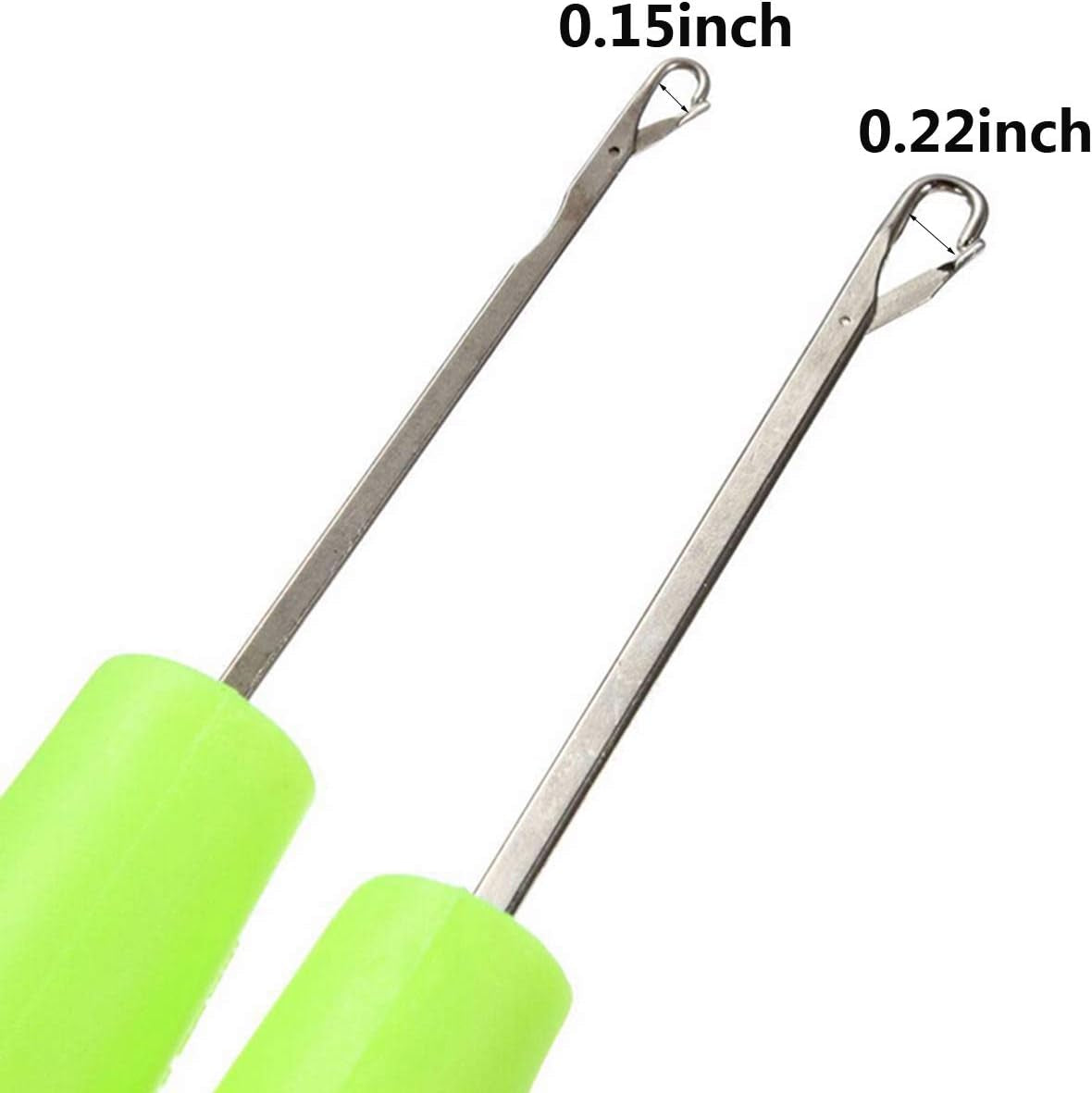 2Pcs Latch Hook Tool, Latch Hook Crochet Needle for Micro Braids, Hair Extension, Feather and Carpet