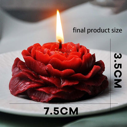 2 Pack Peony Mold Peony Candle Mold Rose Mold Peony Resin Mold 3D Flower Mold Flower Candle Mold Silicone Mold for Resin Cake Mold Clay Resin Making Molds Candle Making Molds Craft Supplies