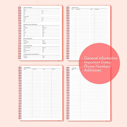 Undated Daily Planner 8.5 x 11 with 200  daily pages –  To Do Planner for Daily