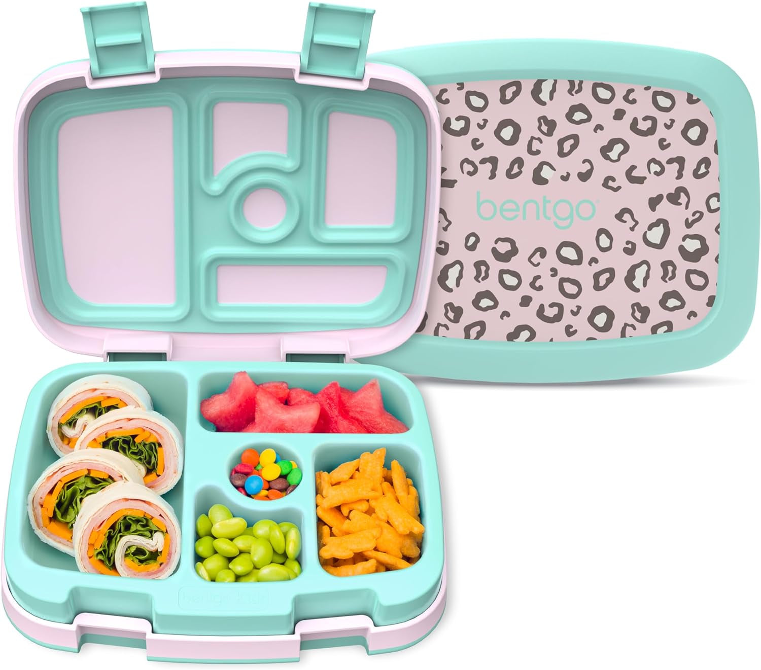 ® Kids Prints Leak-Proof, 5-Compartment Bento-Style Kids Lunch Box - Ideal Portion Sizes for Ages 3-7, Durable, Drop-Proof, Dishwasher Safe, & Made with Bpa-Free Materials (Dinosaur)