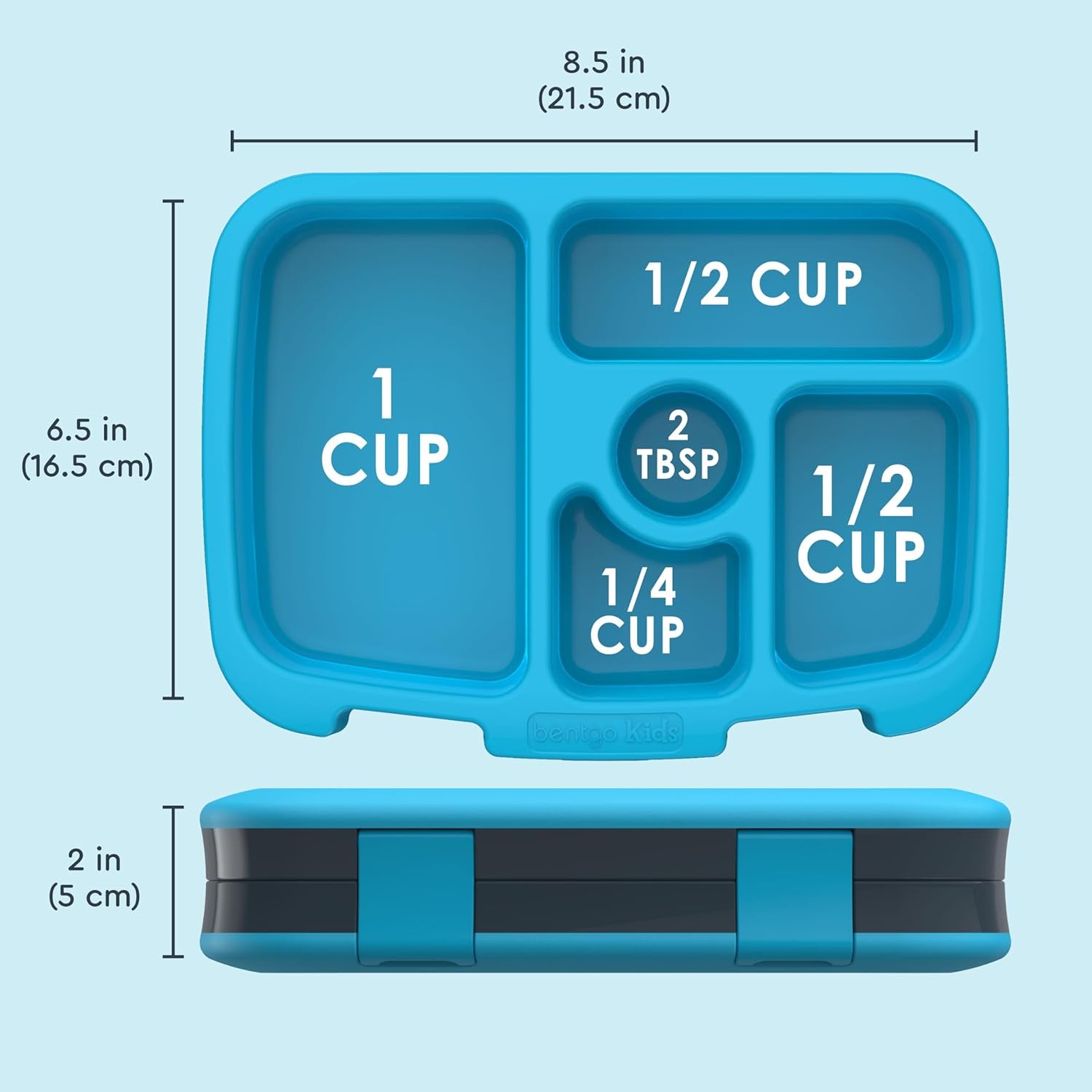 ® Kids Prints Leak-Proof, 5-Compartment Bento-Style Kids Lunch Box - Ideal Portion Sizes for Ages 3-7, Durable, Drop-Proof, Dishwasher Safe, & Made with Bpa-Free Materials (Dinosaur)