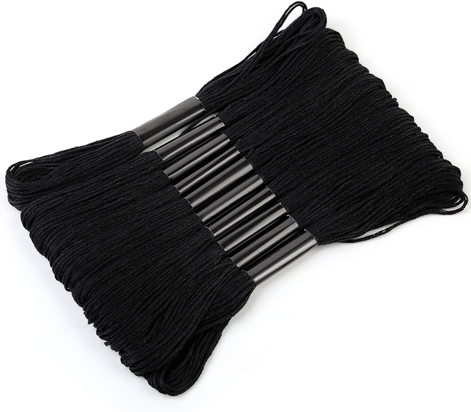 10 Skeins Black Embroidery Floss, 8M Cotton Embroidery Floss-Cross Stitch Thread, Embroidery Thread Floss Set, Stitch Threads Polyester Thread Friendship Bracelets Thread