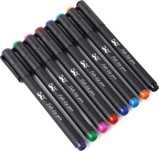 - Felt Tip Pens, Pens Fine Point, Pack of 8, Fast Dry, No Smear, Colored Pens, Journaling Pens, Felt Pens, Planner Markers, Planner Pens, Christmas Gift