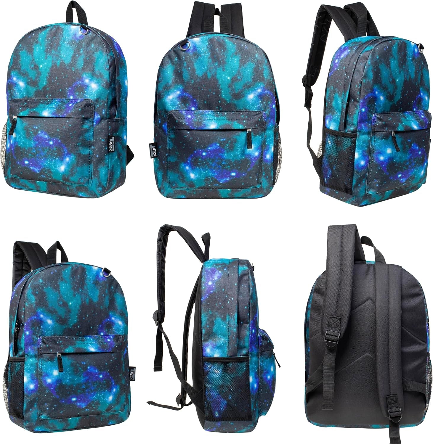 24 Pack 17 Inch Wholesale Bulk Backpack for Work School in Assorted Color Perfect for Donations and Giveaways