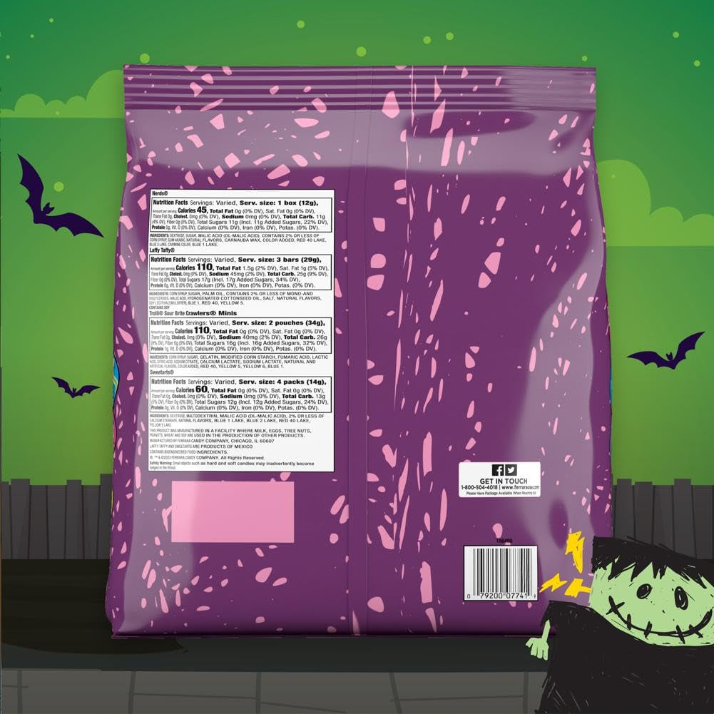 Assorted Trick or Treat Candy, Dracula Delight Mix, 115Ct Bag