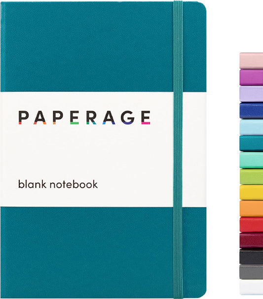 Blank Journal Notebook, (Turquoise), 160 Pages, Medium 5.7 Inches X 8 Inches - 100 Gsm Thick Paper, Hardcover