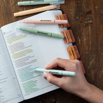 Bible Highlighters and Pens No Bleed, 8 Pack Assorted Colors Gel Highlighters Set, Cute Bible Markers Study Journaling School Supplies & Accessories (Pastel)