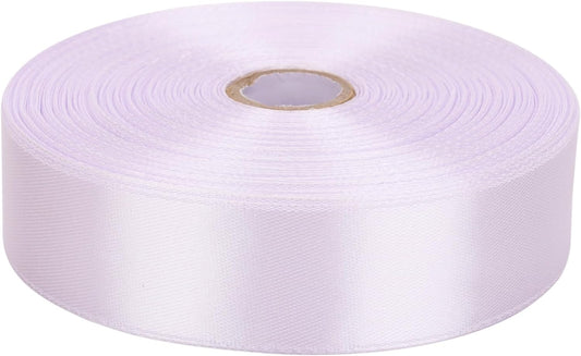 1 Inch White Satin Ribbon 50 Yards Solid Fabric Ribbons Roll for Wedding Invitations, Bridal Bouquets, Sewing, Party Decorations, Gift Wrapping and More