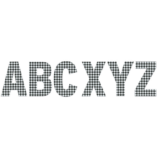 Gingham Jumbo 7" Deco Letters, Pack of 129