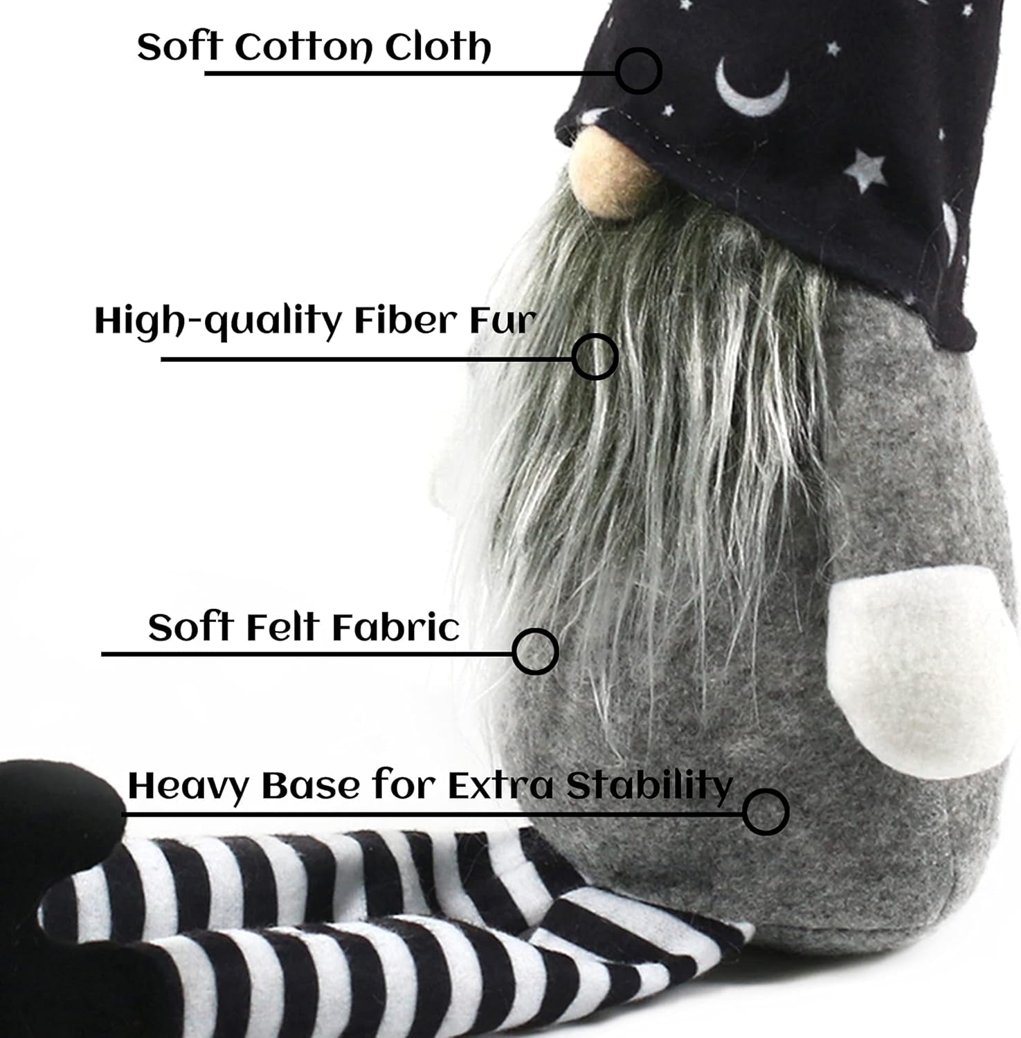 2 Pack 22.4 Inch Halloween Gnomes Plush Mr and Mrs Scandinavian Swedish Tomte Doll Handmade Elf Gnome Faceless Doll for Halloween Indoor Home Kitchen Table Ornaments