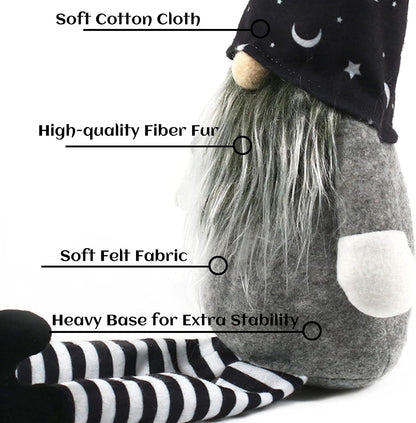 2 Pack 22.4 Inch Halloween Gnomes Plush Mr and Mrs Scandinavian Swedish Tomte Doll Handmade Elf Gnome Faceless Doll for Halloween Indoor Home Kitchen Table Ornaments