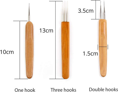 Dreadlocks Crochet Hooks for Hair 0.5Mm (1 Hook, 2 Hooks, 3 Hooks) Crochet Needles for Hair Dreadlock Hair Weaving Dreadlock Hooks Tool Set