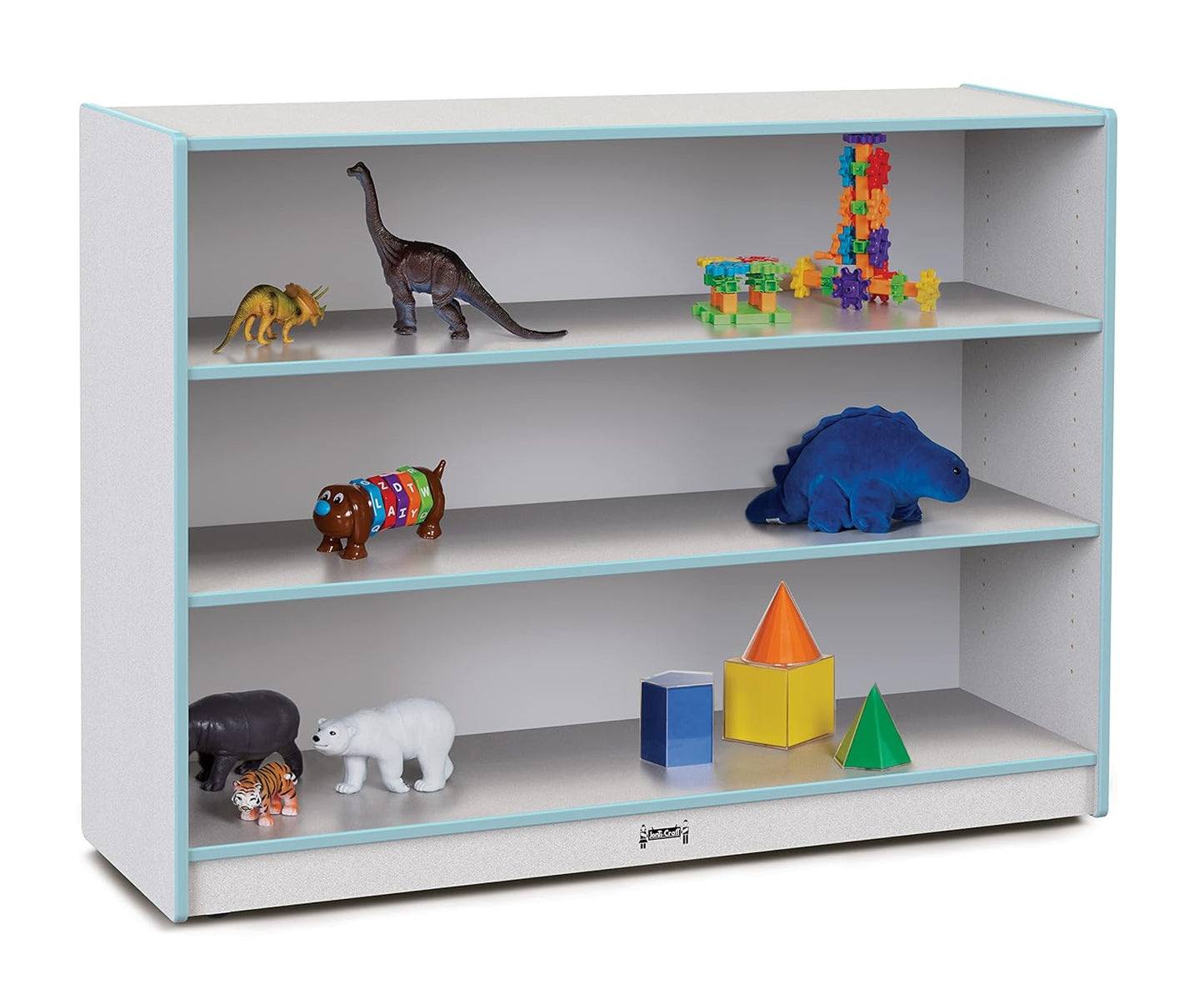 Rainbow Accents 26932JCWW131 Super-Sized Adjustable Mobile Straight-Shelf - Coastal Blue