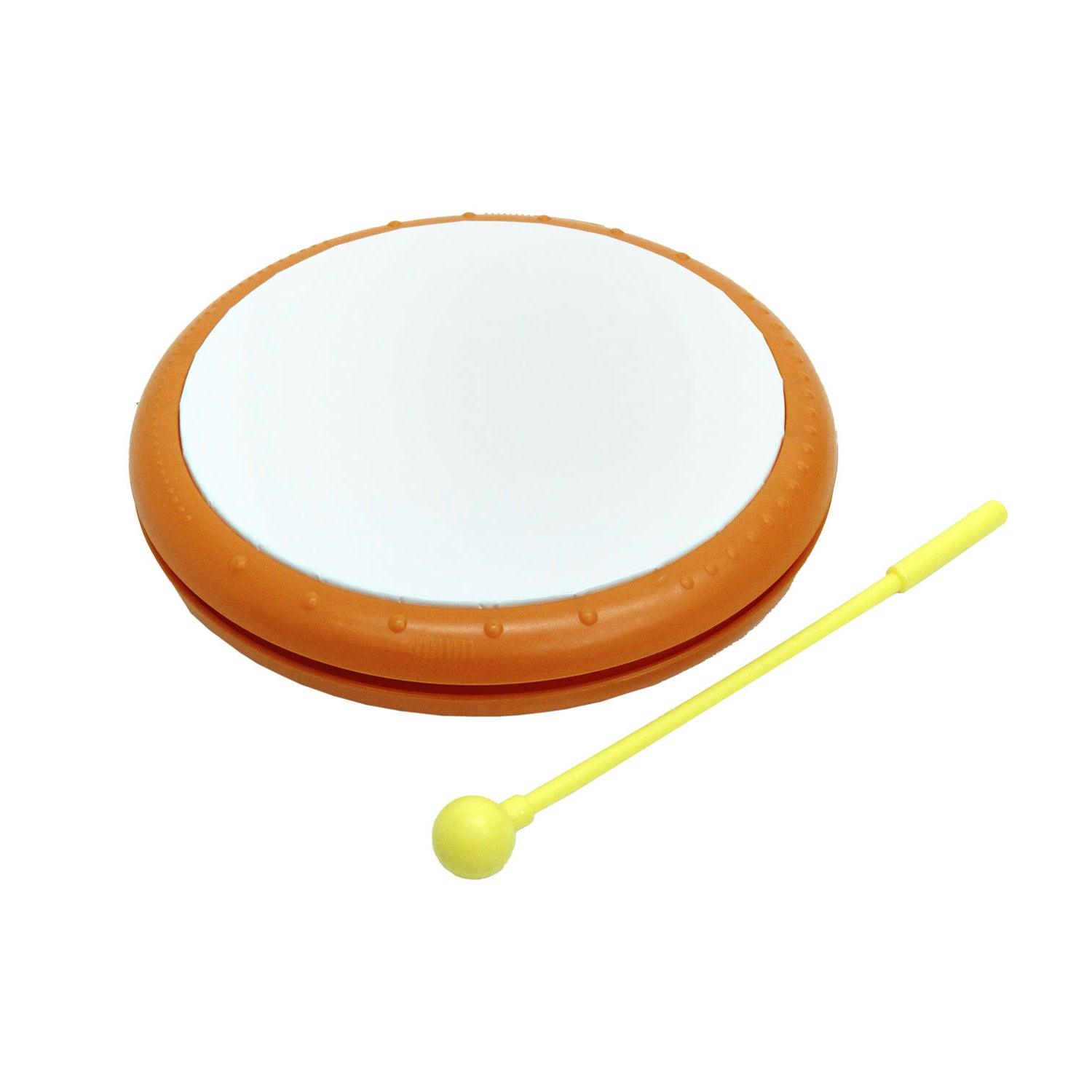 8" Plastic Frame Drum with Mallet - Loomini