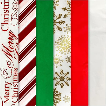 20 X 20" Tissue Paper with Foil, 102 Sheet Christmas Pack