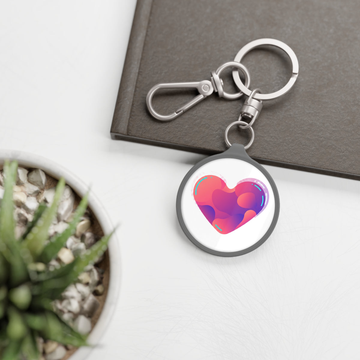 Gradient Blob Heart | Keyring Tag Accessory for Bags & Keys | Valentine, Galentine’s, Bestie Gift | Y2K Aesthetic