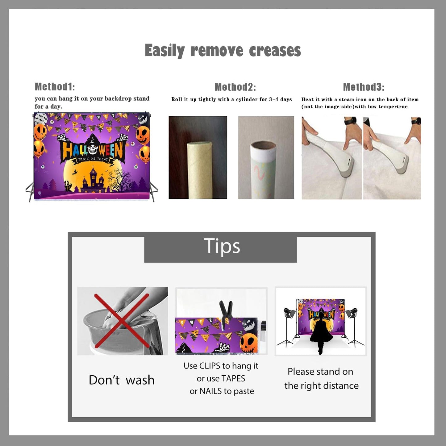 7X5Ft Halloween Photography Backdrop Halloween Party Decoration Banner Backdrop Halloween Photo Props Backdrop Halloween Photoshoot Bacdrops 195