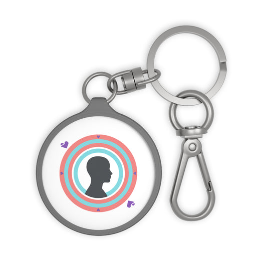 Aura Silhouette Heart Glow | Keyring Tag Bag Charm | Valentine & Galentine Gift for Lovers, Friends | Y2K Gradient Aesthetic